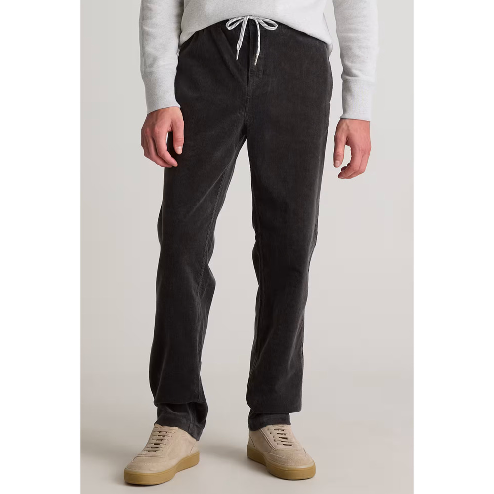 Quince Organic Stretch Corduroy Drawstring Trousers Mens M Grey NWT